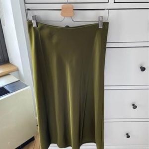 J.Crew hunter green slip skirt NWT